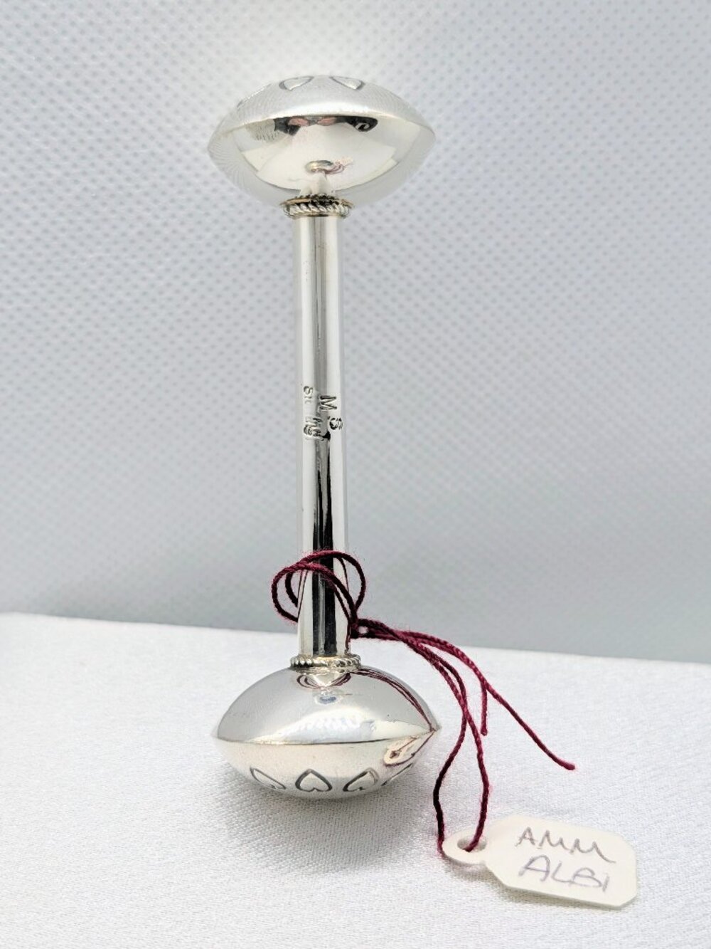 NEW handmade sterling silver baby rattle - Picture 2 of 7